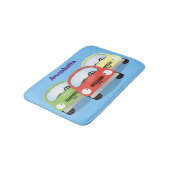 Niedliche Kawaii-Cartoon Badematte (Schrägansicht)