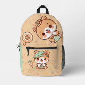 niedliche kawaii-Cartoon Bedruckter Rucksack (Vorderseite)