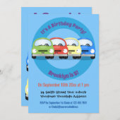 Niedliche Kawaii-Cartoon Einladung (Vorne/Hinten)