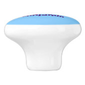 Niedliche Kawaii-Cartoon Keramikknauf (Seitenansicht)