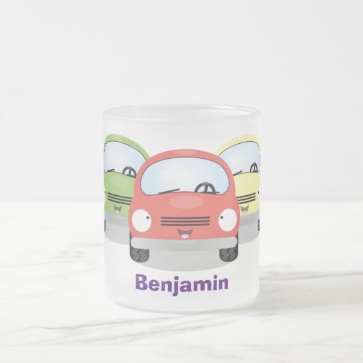 Niedliche Kawaii-Cartoon Mattglastasse (Mittel)