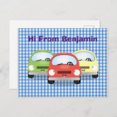 Niedliche Kawaii-Cartoon Postkarte (Vorne/Hinten)