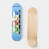 Niedliche Kawaii-Cartoon Skateboard (Vorderseite)