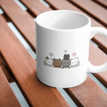 Niedliche Kawaii Cat Tasse für Katzen Liebhaber