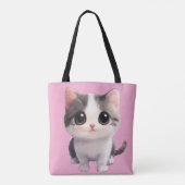 Niedliche Kawaii Cat Tote Bag - Adorable & Stylish Tasche (Rückseite)