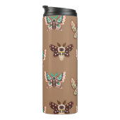 Niedliche Kawaii Chibi Moths on Coffee Tan Thermosbecher (Nach rechts gedreht)