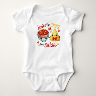 Niedliche Kawaii Chips und Salsa Baby Strampler