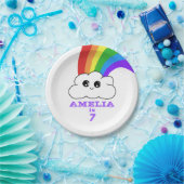 Niedliche Kawaii Cloud und Regenbogen Kid`s Geburt Pappteller (Party)