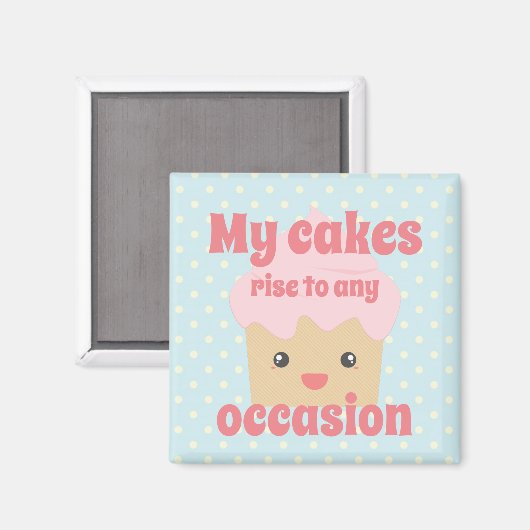 Niedliche Kawaii Cupcake Fun Quote Dotty Magnet (Vorderseite/Rückseite)