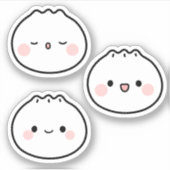 Niedliche Kawaii Dumpling koreanische Lebensmittel Aufkleber (Vorderseite)
