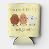 Niedliche Kawaii-Eier — lustige Cartoon-Illustrati Dosenkühler (Vorderseite)