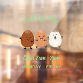 Niedliche Kawaii-Eier — lustige Cartoon-Illustrati Fensteraufkleber (Blatt 2)