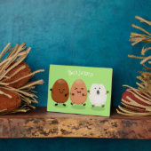 Niedliche Kawaii-Eier — lustige Cartoon-Illustrati Fotoplatte (Seite)