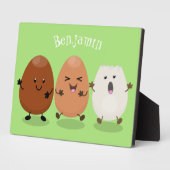 Niedliche Kawaii-Eier — lustige Cartoon-Illustrati Fotoplatte (Seite)