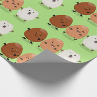 Niedliche Kawaii-Eier — lustige Cartoon-Illustrati
