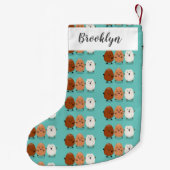 Niedliche Kawaii-Eier — lustige Cartoon-Illustrati Kleiner Weihnachtsstrumpf (Rückseite)