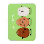 Niedliche Kawaii-Eier — lustige Cartoon-Illustrati Magnet (Vertikal)