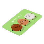 Niedliche Kawaii-Eier — lustige Cartoon-Illustrati Magnet (Linke Seite)