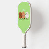 Niedliche Kawaii-Eier — lustige Cartoon-Illustrati Pickleball Schläger (Links)