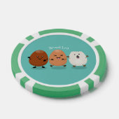 Niedliche Kawaii-Eier — lustige Cartoon-Illustrati Pokerchips (Einzeln)