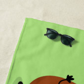 Niedliche Kawaii-Eier — lustige Cartoon-Illustrati Strandtuch (Beispiel)