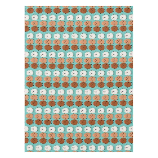 Niedliche Kawaii-Eier — lustige Cartoon-Illustrati Tischdecke (Vorderseite)