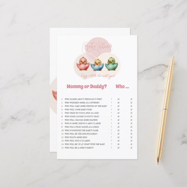 Niedliche Kawaii Eier Vögel Pastellfarben M oder D (Vorderseite/Rückseite Beispiel)