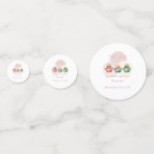 Niedliche Kawaii Eiervögel Pastellfarben Babydusch Konfetti (Vorderseiten)