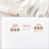 Niedliche Kawaii Eiervögel Pastellfarben Kinderdus (Insitu)