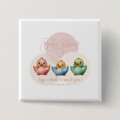 Niedliche Kawaii Eiervögel Pastellfarben Kinderdus Button (Vorderseite)