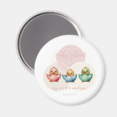Niedliche Kawaii Eiervögel Pastellfarben Kinderdus Magnet (Vorderseite/Rückseite)