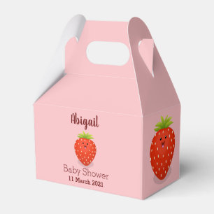 Niedliche Kawaii Erdbeere Cartoon Abbildung Geschenkschachtel