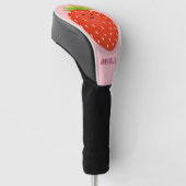 Niedliche Kawaii Erdbeere Cartoon Abbildung Golf Headcover (angewinkelt)