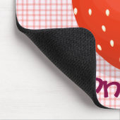 Niedliche Kawaii Erdbeere Cartoon Abbildung Mousepad (Ecke)