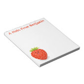 Niedliche Kawaii Erdbeere Cartoon Abbildung Notizblock (angewinkelt)