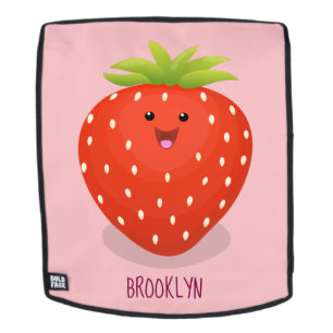 Niedliche Kawaii Erdbeere Cartoon Abbildung Rucksack