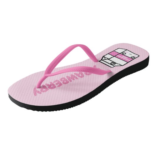 Niedliche Kawaii Erdbeermilch Freunde Süßmilch Badesandalen (Schrägansicht)