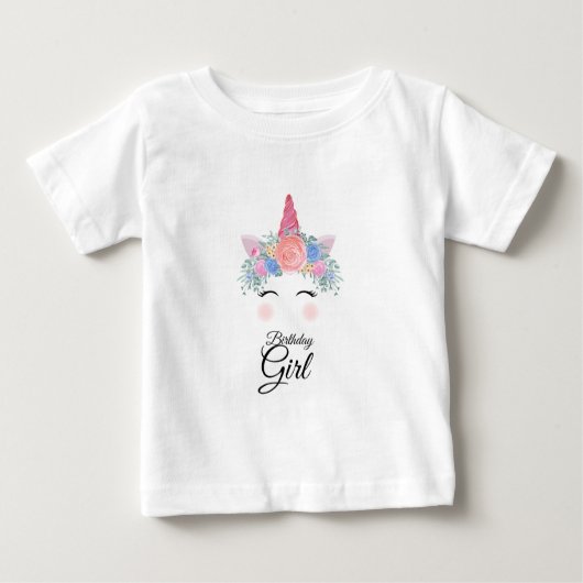 Niedliche Kawaii farbenfrohe Regenbogen Einhorn Ge Baby T-shirt (Vorderseite)