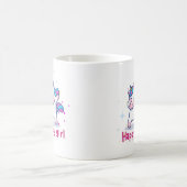 Niedliche Kawaii farbenfrohe Regenbogen Einhorn Ha Kaffeetasse (Mittel)