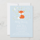 Niedliche Kawaii Fox Stars Woodland Thema Kinderdu Einladung (Vorderseite)