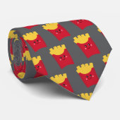 Niedliche Kawaii Fries - grau Krawatte (Gerollt)