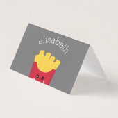 Niedliche Kawaii Fries mit Individuelle Name (Vorderseite)