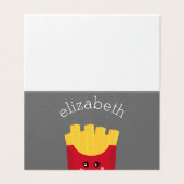 Niedliche Kawaii Fries mit Individuelle Name (Außenseite Aufgefaltet)