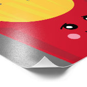 Niedliche Kawaii Fries mit Individuelle Name Fotodruck (Ecke)