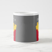 Niedliche Kawaii Fries mit Individuelle Name Jumbo-Tasse (Vorderseite)