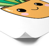 Niedliche Kawaii gepotted Cactus Pflanze Art Poster (Ecke)