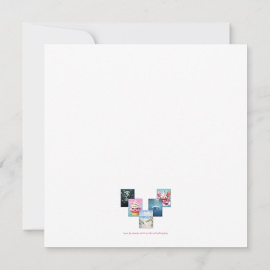 Niedliche Kawaii-Geschenkkarte (Rückseite)