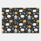 Niedliche Kawaii Halloween Fairy und Pastel Pumpki Geschenkpapier Set (Vorderseite)