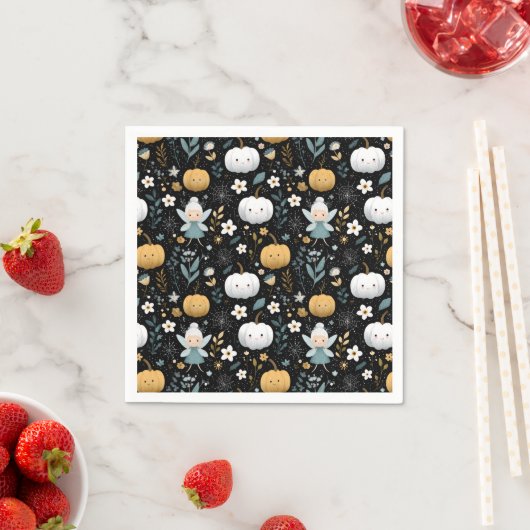 Niedliche Kawaii Halloween Fairy und Pastel Pumpki Serviette (Beispiel)