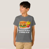 Niedliche Kawaii Hamburger Pommes Frites hinzufüge T-Shirt (Vorne ganz)